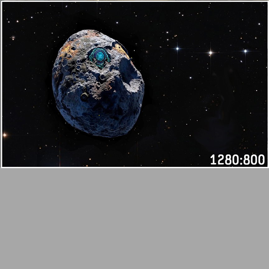 the Asteroid as a 1280x800 landscape