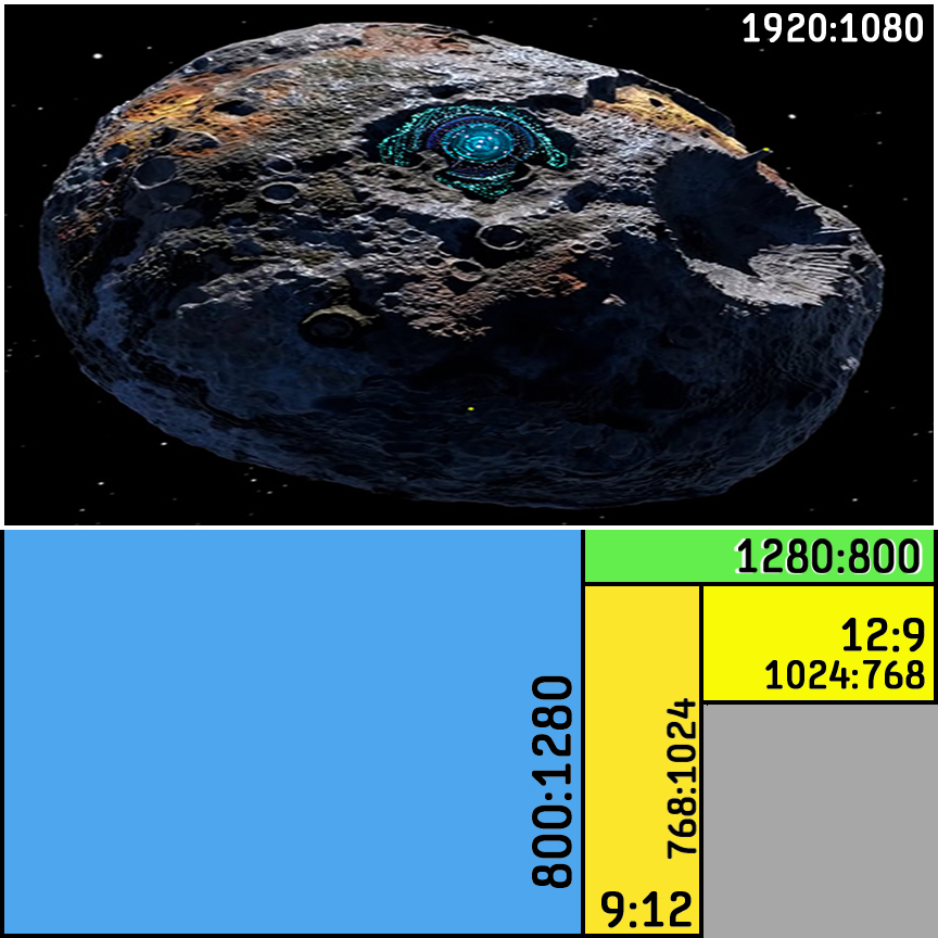 the Asteroid at 1920x1080 from a square