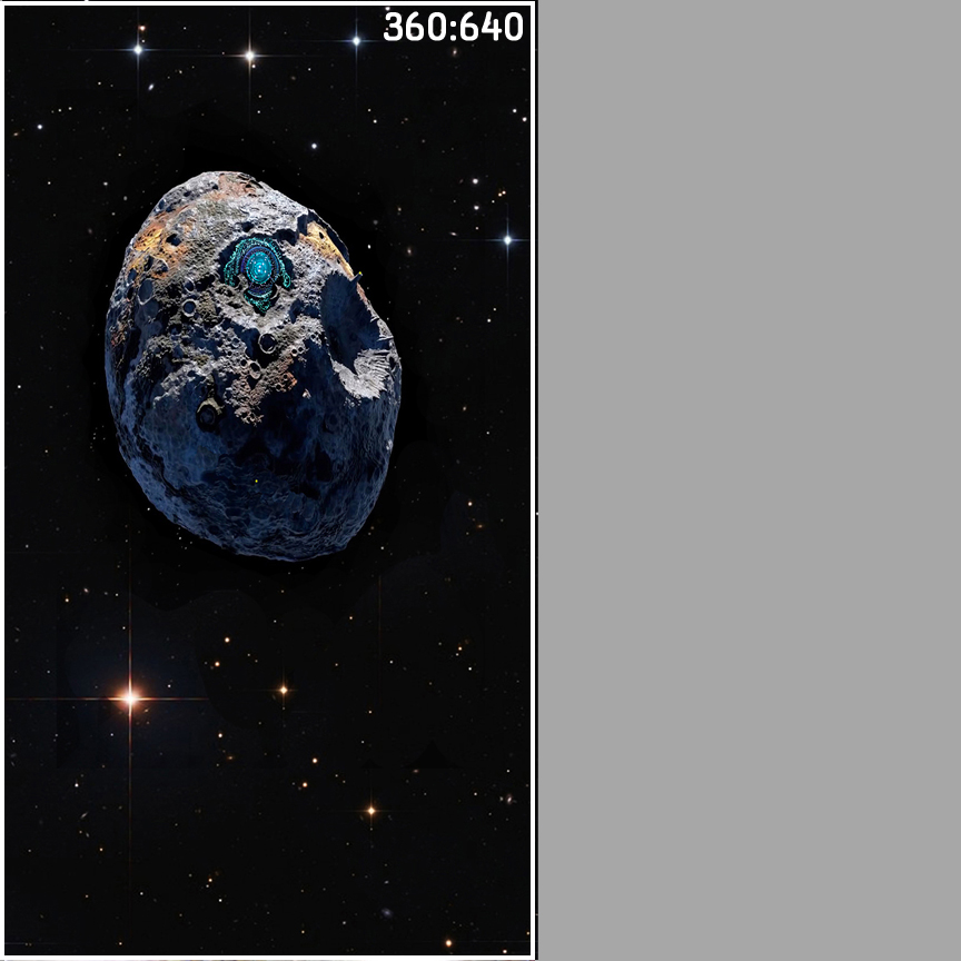 the Asteroid in a 360x640 portrait format
