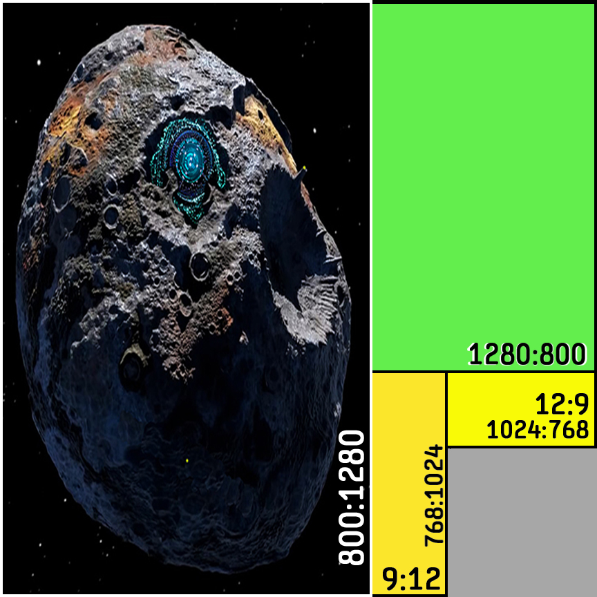 the Asteroid at 800x1280 from a square